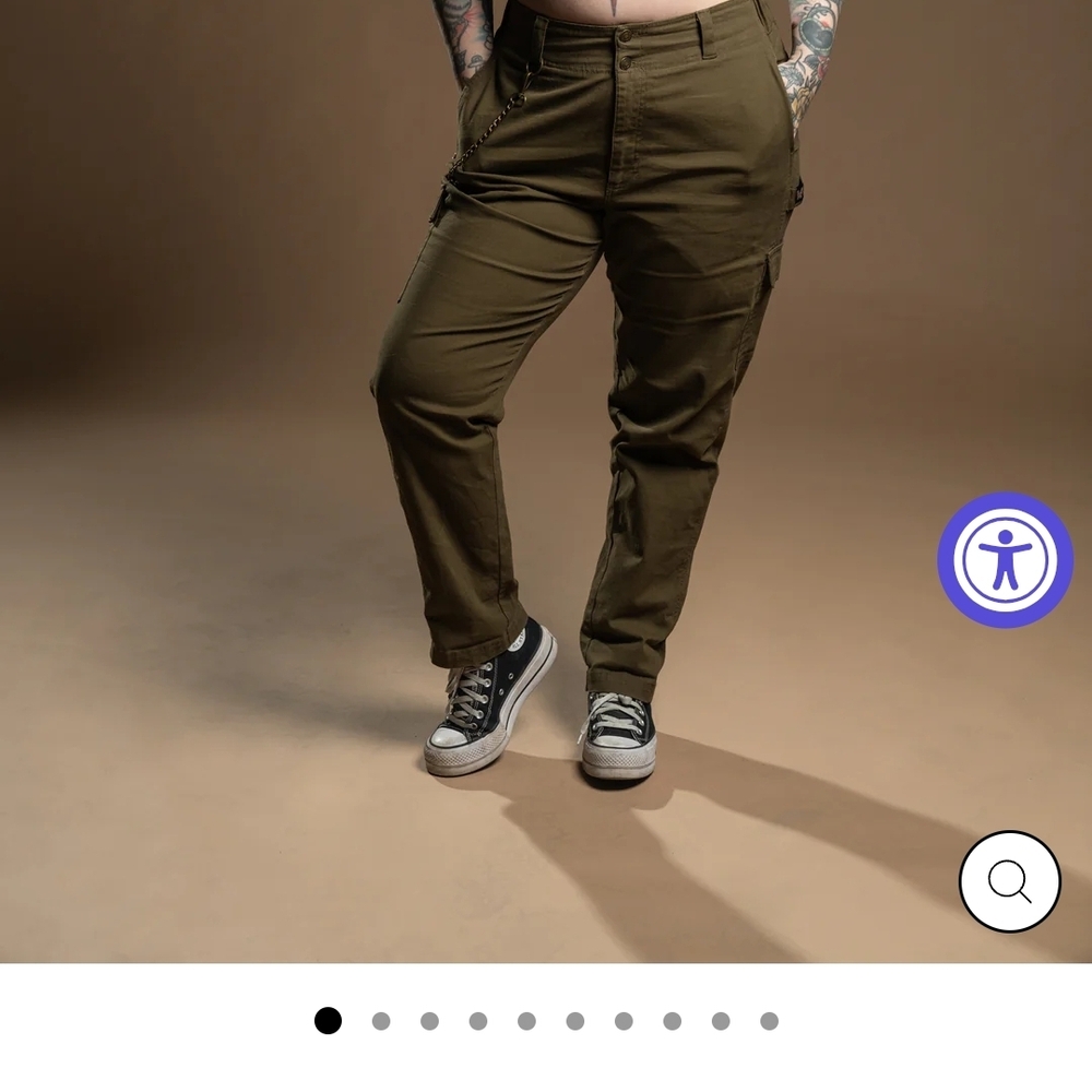 Discontinued Girrlscout Olive Sloane Cargo Pants Size Large NWT